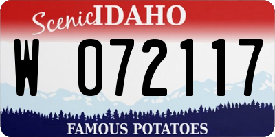 ID license plate W072117