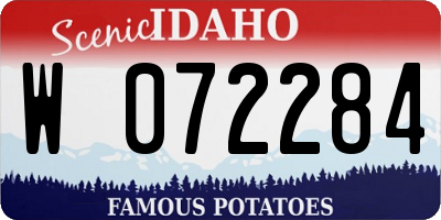 ID license plate W072284