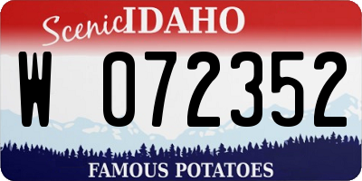 ID license plate W072352