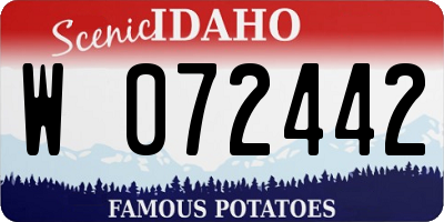 ID license plate W072442