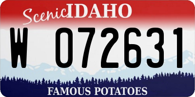 ID license plate W072631