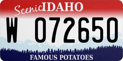 ID license plate W072650