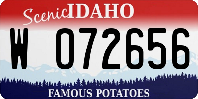 ID license plate W072656