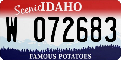 ID license plate W072683