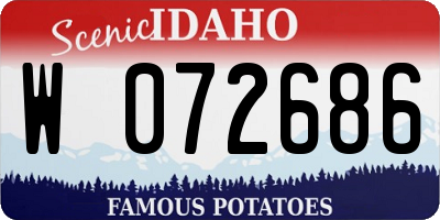 ID license plate W072686
