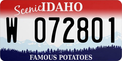 ID license plate W072801