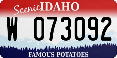 ID license plate W073092