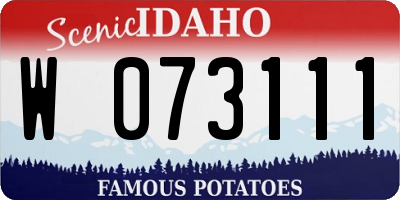 ID license plate W073111