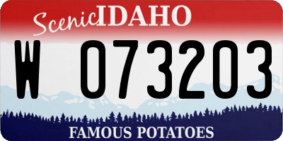 ID license plate W073203
