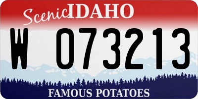 ID license plate W073213
