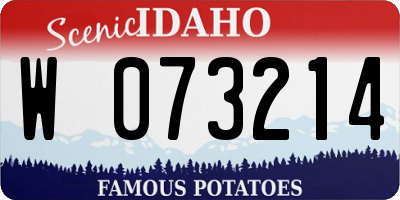 ID license plate W073214