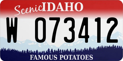 ID license plate W073412