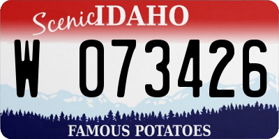 ID license plate W073426
