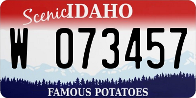 ID license plate W073457