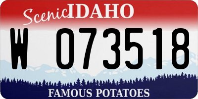 ID license plate W073518