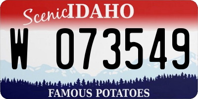 ID license plate W073549
