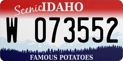 ID license plate W073552
