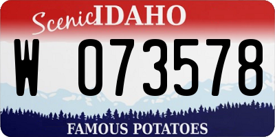ID license plate W073578