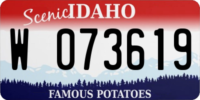 ID license plate W073619