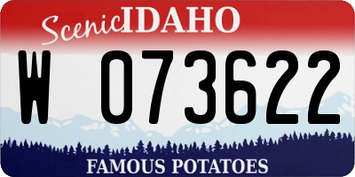 ID license plate W073622