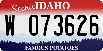 ID license plate W073626