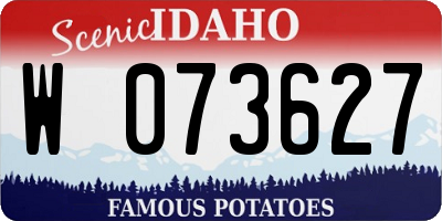 ID license plate W073627
