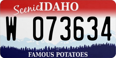 ID license plate W073634