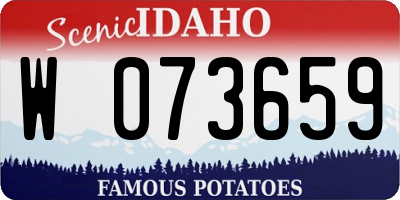 ID license plate W073659