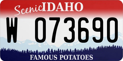 ID license plate W073690
