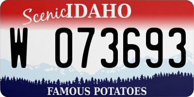ID license plate W073693
