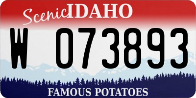 ID license plate W073893