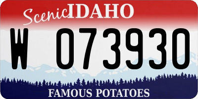 ID license plate W073930