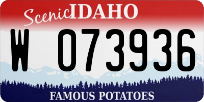 ID license plate W073936
