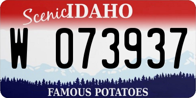ID license plate W073937