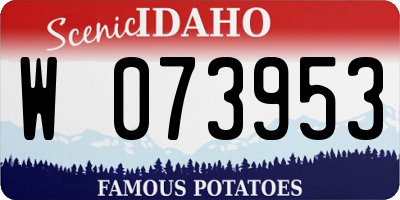 ID license plate W073953