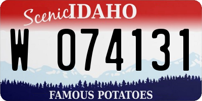ID license plate W074131