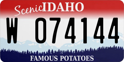 ID license plate W074144