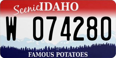 ID license plate W074280