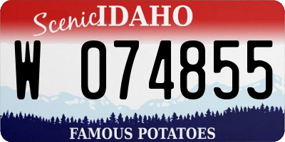 ID license plate W074855