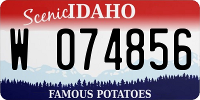 ID license plate W074856