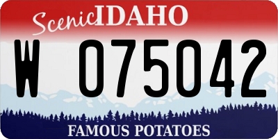 ID license plate W075042