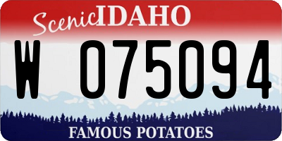 ID license plate W075094