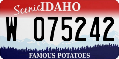 ID license plate W075242