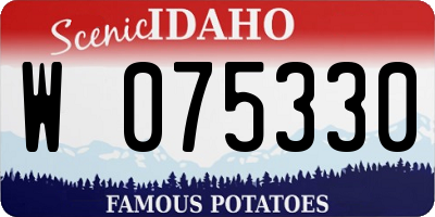 ID license plate W075330