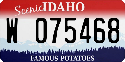 ID license plate W075468