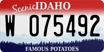 ID license plate W075492