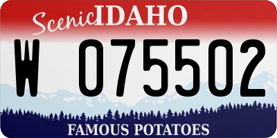 ID license plate W075502