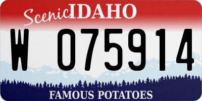 ID license plate W075914