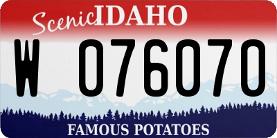 ID license plate W076070