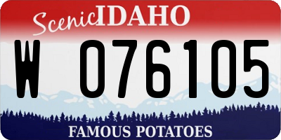 ID license plate W076105